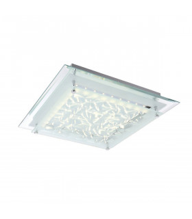 Penate Classic Patterned Glass Flush Ceiling Light LED 4000K-1