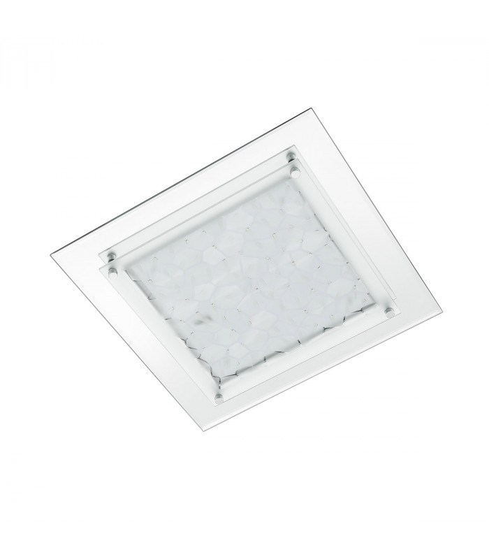 Penate Classic Patterned Glass Flush Ceiling Light LED 4000K-2