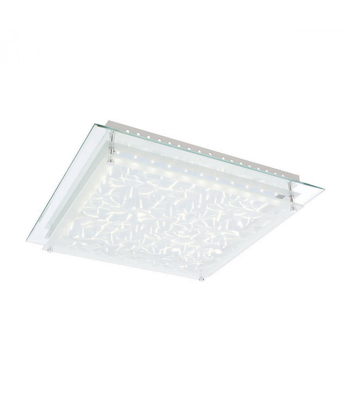 Penate Classic Patterned Glass Flush Ceiling Light LED 4000K-1