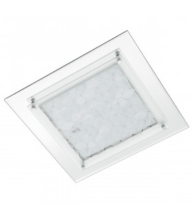 Penate Classic Patterned Glass Flush Ceiling Light LED 4000K-2