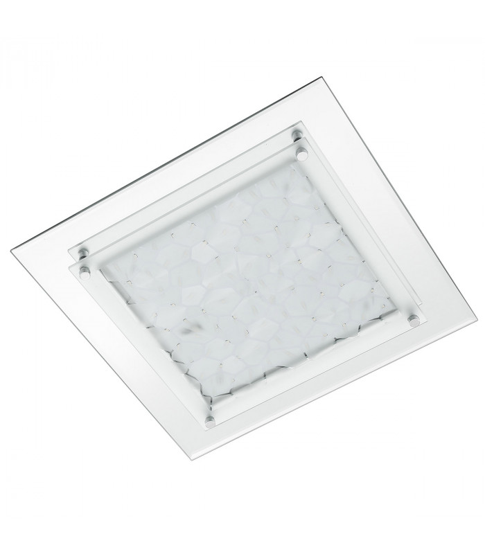 Penate Classic Patterned Glass Flush Ceiling Light LED 4000K-2