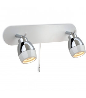 Marine 2 Light Spotlights Bar Switched Bathroom Ceiling Light White