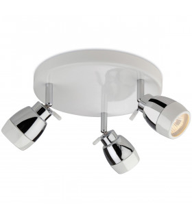 Marine 3 Light Flush Bathroom Ceiling Light White