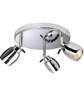 Marine 3 Light Flush Bathroom Ceiling Light Chrome IP44