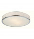 Profile 2 Light Round Flush Bathroom Ceiling Light Chrome