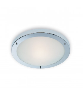 Rondo 1 Light Flush Ceiling Light Chrome