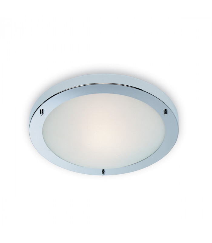 Rondo 1 Light Flush Ceiling Light Chrome