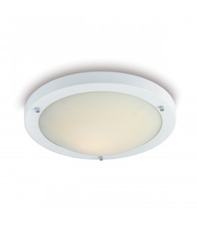 Rondo 1 Light Flush Ceiling Light Matt White
