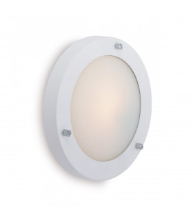 Rondo 1 Light Wall / Flush Ceiling Light Matt White