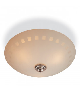 Daisy 3 Light Semi Flush Ceiling Light Opal Glass