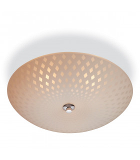 Celine 3 Light Semi Flush Ceiling Light Opal Glass