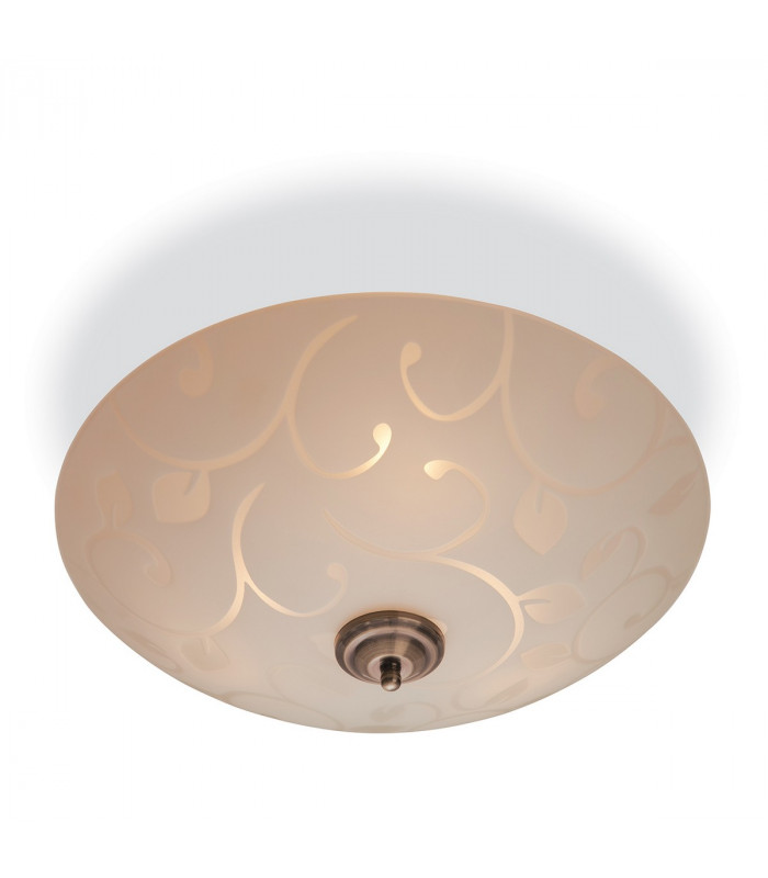 Sadie 3 Light Semi Flush Ceiling Light Opal Glass