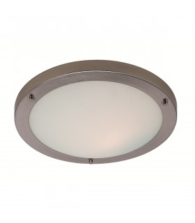 Rondo LED 24 Light Flush Ceiling Light Brushed Steel