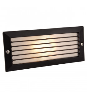 Brick 1 Light Outdoor Light Outdoor - With Louvre Black