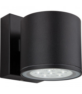 Vegas LED 6 Light Single Wall Light Black IP44