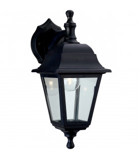 Oslo 1 Light Outdoor Wall Lantern - Uplight/Downlight Black Resin IP44