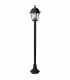 Oslo 1 Light Post Lantern Black Resin IP44