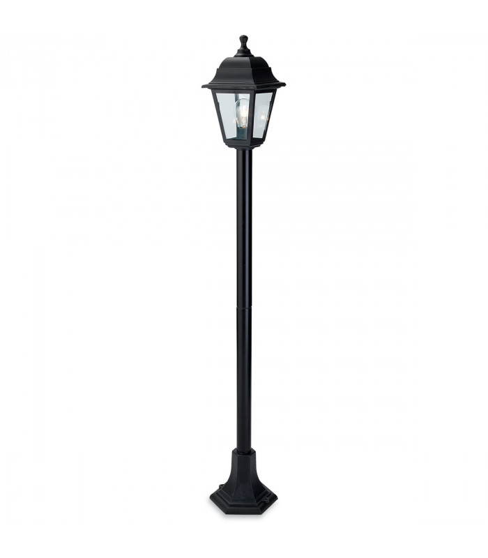 Oslo 1 Light Post Lantern Black Resin IP44