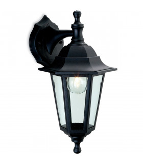 Malmo 1 Light Outdoor Wall Lantern - Uplight/Downlight Black Resin IP44