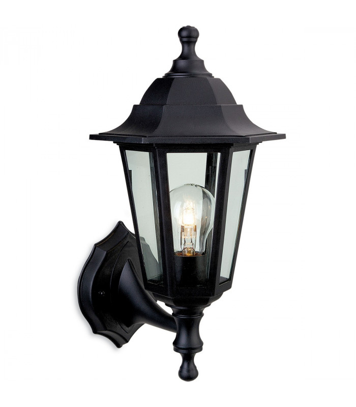Malmo 1 Light Outdoor Wall Lantern - Uplight/Downlight Black Resin IP44-2