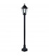 Malmo 1 Light Post Lantern Black Resin IP44