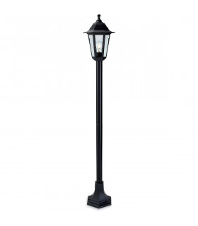 Malmo 1 Light Post Lantern Black Resin IP44