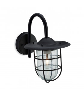 Cage 1 Light Wall Light Black IP44