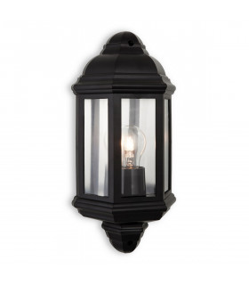 Park 1 Light Outdoor Wall Lantern Black Polycarbonate IP44