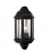 Park 1 Light Outdoor Wall Lantern With Pir Black Polycarbonate IP44