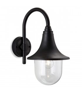 Astra 1 Light Lantern - Wall Light Black Resin IP44