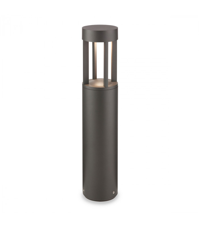 Delta LED 1 Light Small Bollard Post Graphite IP54