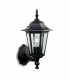 1 Light Outdoor 6 Panel Lantern - Uplight Black IP43