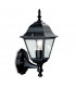 1 Light Outdoor 4 Panel Lantern - Uplight Black IP43