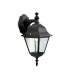 1 Light Outdoor 4 Panel Lantern - Downlight Black IP43