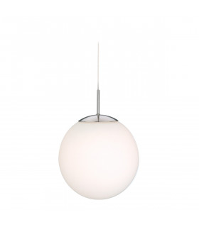 Globe 1 Light Ceiling Pendant Brushed Steel