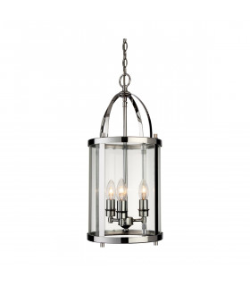 Imperial 3 Light Round Ceiling Pendant Lantern Chrome