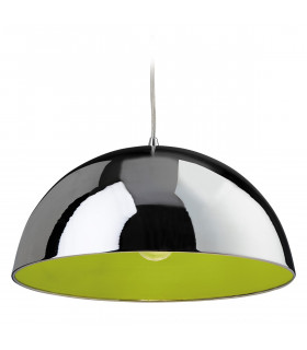 Bistro 1 Light Dome Ceiling Pendant Chrome