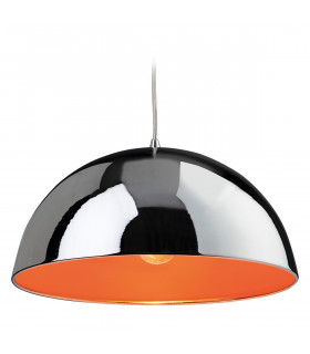 Bistro 1 Light Dome Ceiling Pendant Chrome
