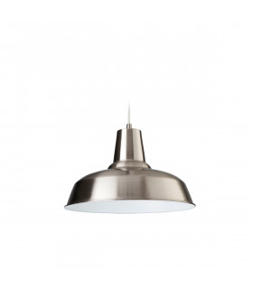 Smart 1 Light Dome Ceiling Pendant Brushed Steel