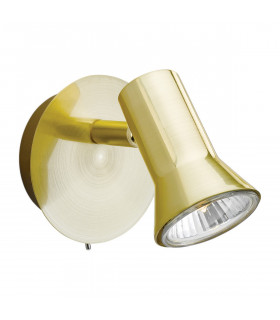 Magnum 1 Light Single Switched Spotlight Brushed Brass