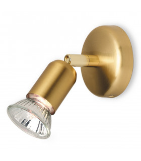 Runner 1 Light Single Spotlight Brushed Brass