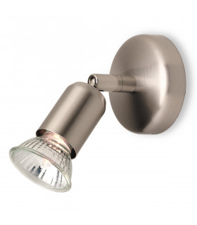Runner 1 Light Single Spotlight Brushed Steel