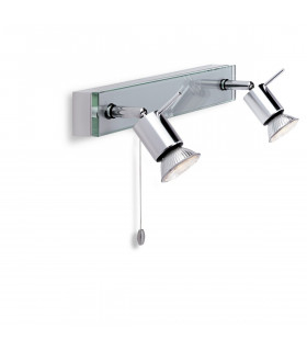 Aqua 2 Light Switched Spotlights Bar Light Aluminium