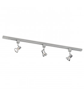 Mains 3 Light Voltage Track Pack Satin Steel