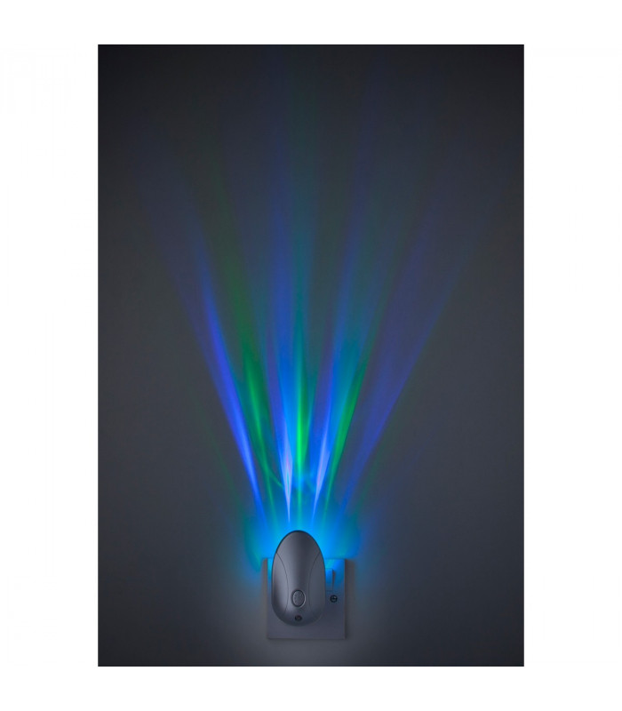 LED 1 Light Projector Night Light Silver