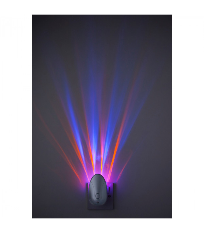 LED 1 Light Projector Night Light Silver-2