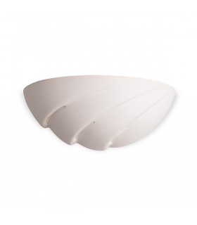 Ceramic 1 Light Indoor Wall Uplighter - 100W Unglazed