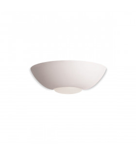 Ceramic 1 Light Indoor Wall Uplighter - 100W Unglazed
