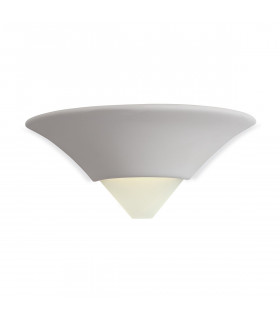 Ceramic 1 Light Indoor Wall Uplighter - 100W Unglazed
