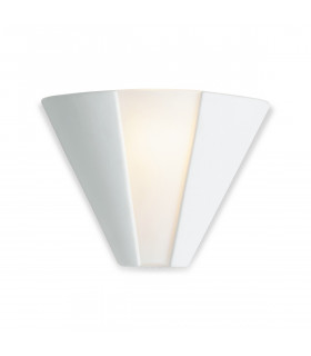Ceramic 1 Light Indoor Wall Uplighter - 100W Unglazed